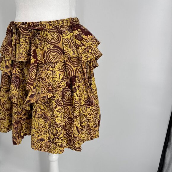 Ulla Johnson Tiered Ruffle Mini Skirt - Size S/M - Picture 5 of 11